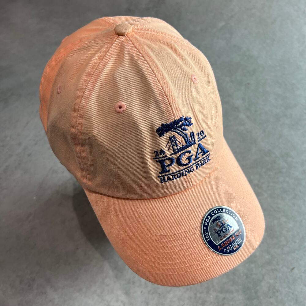 PGA Harding Golf Hat Cap Park 2020 Lightweight Ladies Orange Adjustable UPF 50+